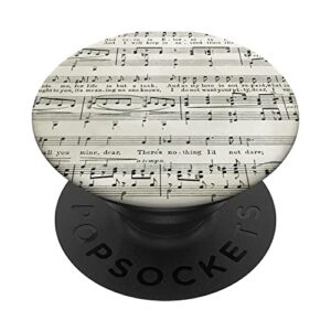 vintage music notes popsockets swappable popgrip