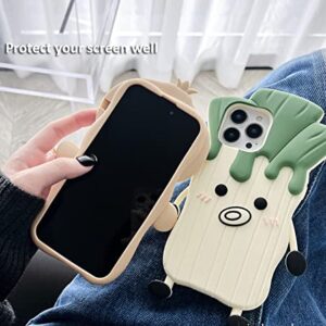 JIATAY Case for iPhone 12 Pro Max Case Silicone Cute, Camera Lens Protector Design Kawaii Bear 3D Thick Case Protective Cover Compatible with iPhone 12 Pro Max (Onion)