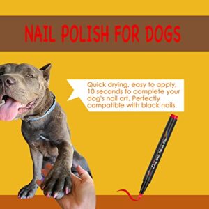 DEAPLLEONC Dog Nail Polish Pen - Quick Dry, Non-Toxic | Pink, Red, Purple, Blue | Dog Nail Polish Pen (7 Color)