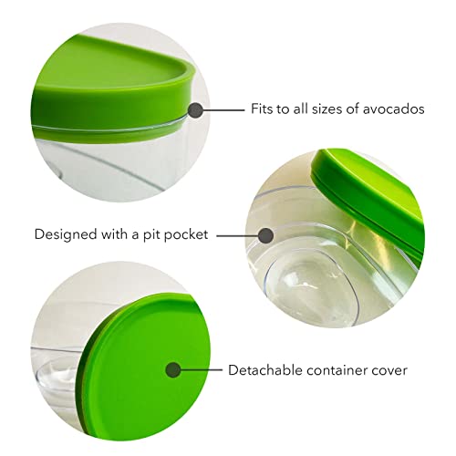 Mazor Store Avocado Keeper and Slicer/ 5 in 1 - Avocados Saver Pitter Set, Storage Container, Remove Pit Safety Knife Tool, Scoop Slice |Keep Fresh | Avo Savers and Holders | Avocado Cover