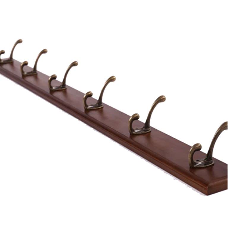 Natural materials coat rack, wall hanging coat rack ,bedroom wall hat rock,wood clothes hanging metal hooks(58CM/22.83")