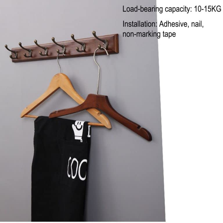 Natural materials coat rack, wall hanging coat rack ,bedroom wall hat rock,wood clothes hanging metal hooks(58CM/22.83")