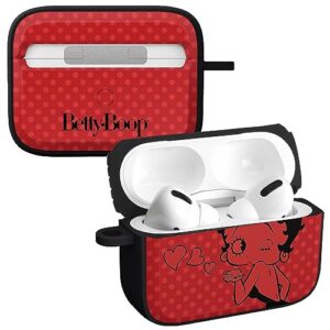 betty boop classic hdx case cover compatible with apple airpods pro (boop kisses)