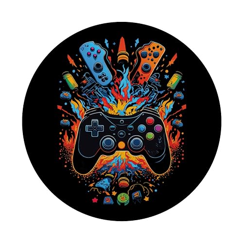 Gamer Aesthetic Graphic Gaming Video Games Boys Teens Kids PopSockets Standard PopGrip