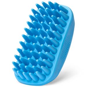 freshly bailey rubber dog bath brush - silicone pet wash & massage brush - perfect for bathing, massaging, & deshedding - use wet or dry, de-shed or use it to lather shampoo for deeper clean - loved by dogs & pet parents