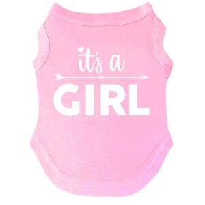 it's a girl dog tee shirt sizes for puppies, toys, and large breeds (baby pink, x-small 423)