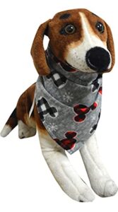 briefly stated mickey mouse plaid ears merry christmas pet bandana (one size)