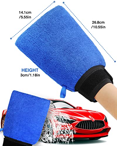 2 Pack Clay Mitt, WEEKSUN Clay Mitt For Car Detailing With Elastic Strap Veicer0, Clay Bars Auto Detailing Mitt, Scratch-free Safe Clay Eraser Mitt for Car Detailing Cars Paint Polishing Clay Bar Tool