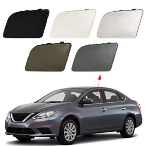 front bumper tow hook cover towing eye cap fit for nissan sentra 2016 2017 2018 2019 622a03yu0h 622a0-3yu0h (silver, left driver side) czshiyue