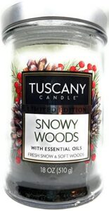 tuscany candle limited edition snowy woods 18 ounce jar candle