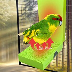 Bird Heater for Cage Bird Perch Stand Warmer Snuggle Up Fit for African Grey, Parakeets, Parrots, Small Birds, Hamsters, Hedgehogs, Chinchillas and Other Animals, 12V 3.3"x6" Cross Section