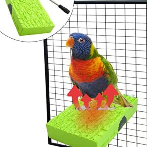 Bird Heater for Cage Bird Perch Stand Warmer Snuggle Up Fit for African Grey, Parakeets, Parrots, Small Birds, Hamsters, Hedgehogs, Chinchillas and Other Animals, 12V 3.3"x6" Cross Section