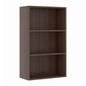 wahey bookcase, 3-tier adjustable open storage shelf display bookshelf, hofb001
