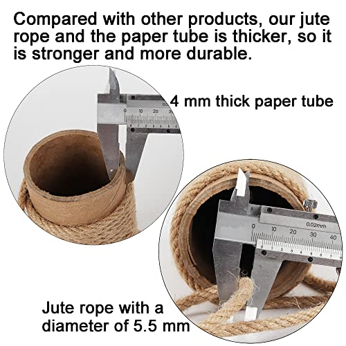 NEUMIHARO 9.8" to 21.7" 25cm to 55cm M8 M10 Scratching Post Replacement Jute Pole for Cat Tree (M8, 13.8in/35cm)