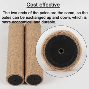 NEUMIHARO 9.8" to 21.7" 25cm to 55cm M8 M10 Scratching Post Replacement Jute Pole for Cat Tree (M8, 13.8in/35cm)