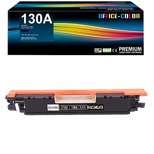 1-Pack Replacement for HP 130A Black Toner Cartridges CF350A for Color Pro MFP M176n, M177fw Printer Ink