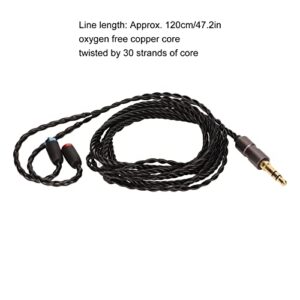 Jopwkuin Earphone Cable, Lossless Sound Quality Replacement 3.5mm Headphone Cable Flexible for UE900 for Headphones for UM PRO UM