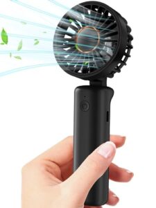 hssio portable handheld fan, mini desk fan foldable 2000mah, 180° ratotion, 3 speeds, ultra quite, up to 8h long use time, small personal cooling fans makeup eyelash fan for women girl