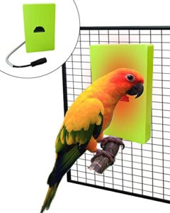 bird heater 12v 3.3"x6" for cage bird perch stand warmer snuggle up fit for african grey, parakeets, parrots, small birds, hamsters, hedgehogs, chinchillas and other animals, vertical section