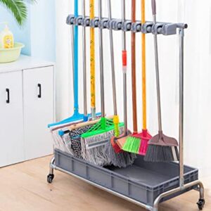 MBETA Mop Hook Removable Broom mop Rack Floor Type mop Rack Storage Device Stainless Steel mop Stand mop Rack