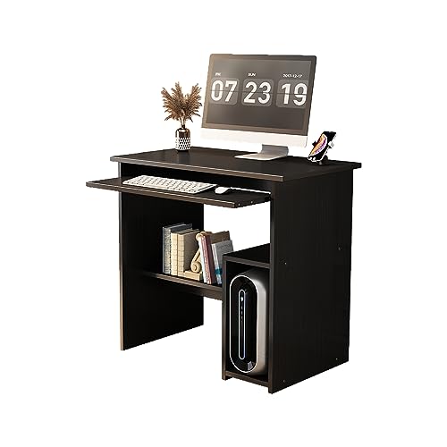 ALISENED Desktop Computer Desk, Laptop Study Table Office Desk with Storage Drawer Shelves Keyboard Tray, Small Student Desks Gaming Computer Desk for Small Spaces Home Office