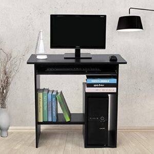 ALISENED Desktop Computer Desk, Laptop Study Table Office Desk with Storage Drawer Shelves Keyboard Tray, Small Student Desks Gaming Computer Desk for Small Spaces Home Office