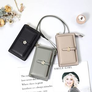 AnsTOP Small Crossbody Cell Phone Purse for Women - Clear Crossbody Bag for Women Mini Phone Pouch Purse