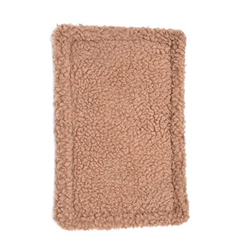 DIEWU Soft Warm Hamster Guinea Pig Mats, Fleece Cage Liners Bathe Towels for Small Animals Hedgehog Chinchilla(Light Brown)