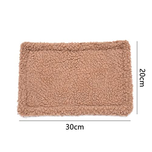 DIEWU Soft Warm Hamster Guinea Pig Mats, Fleece Cage Liners Bathe Towels for Small Animals Hedgehog Chinchilla(Light Brown)