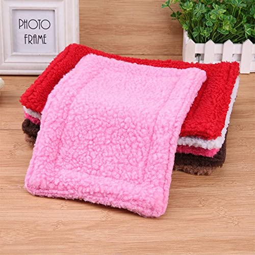 DIEWU Soft Warm Hamster Guinea Pig Mats, Fleece Cage Liners Bathe Towels for Small Animals Hedgehog Chinchilla(Light Brown)