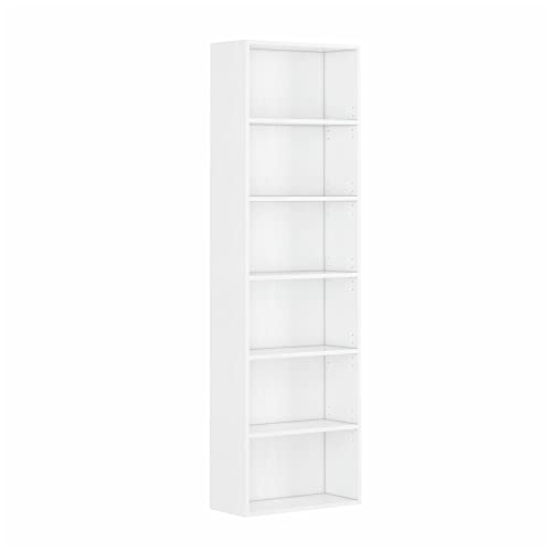 WAHEY Bookcase, 6-Tier Adjustable Open Storage Shelf Display Bookshelf, HOFB004