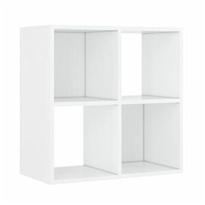 wahey bookcase, 4 cube open storage organizer display bookshelf, hofb006