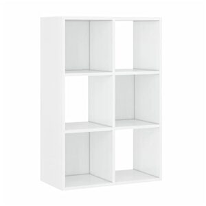 wahey bookcase, 6 cube open storage organizer display bookshelf, hofb007