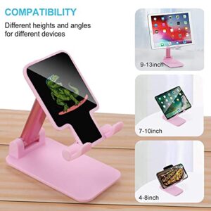 Surfing Dinosaur Foldable Desktop Cell Phone Holder Portable Adjustable Stand for Travel Desk Accessories