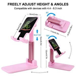 Surfing Dinosaur Foldable Desktop Cell Phone Holder Portable Adjustable Stand for Travel Desk Accessories