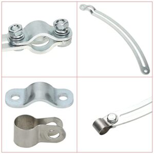 GREHUA Upgrade Arch Idler Pulley Chain Tensioner Roller Adjuster Kit For 4 Stroke 49cc Engine 2 Stroke 80cc 66cc 48cc 50cc 60cc Gas Motorized Bicycle Parts Heavy Duty Rainbow Shape Bracket Silver