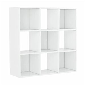 wahey bookcase, 9 cube open storage organizer display bookshelf, hofb009