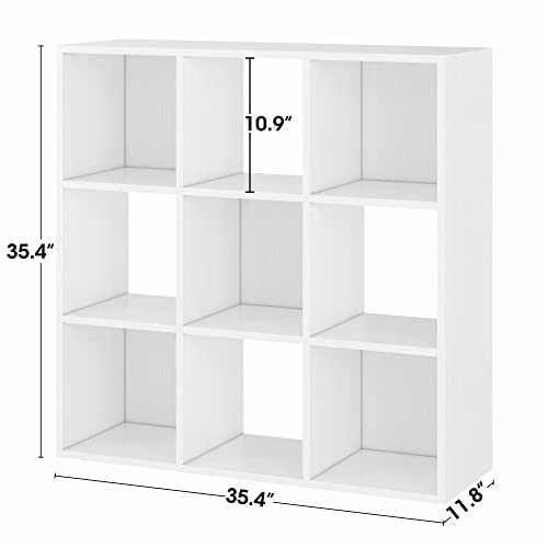 WAHEY Bookcase, 9 Cube Open Storage Organizer Display Bookshelf, HOFB009