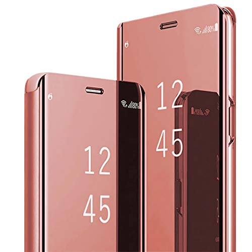 Compatible with Samsung Galaxy A14 5G Case Flip Leather Cover Clear S-View Mirror Shockproof Cover with Kickstand Anti-Scratch Protective Phone Cases Cover for Samsung A14 5G