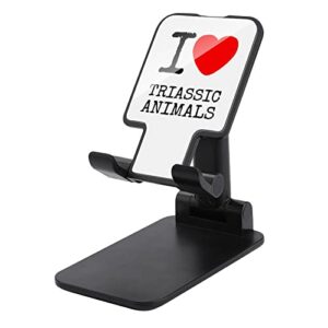 I Love Animal Foldable Desktop Cell Phone Holder Portable Adjustable Stand for Travel Desk Accessories