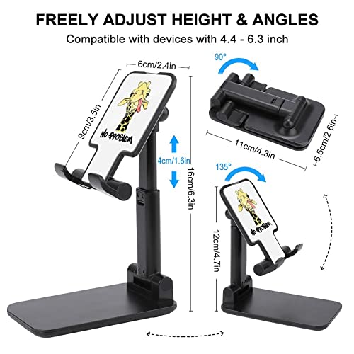 Funny Giraffe Foldable Desktop Cell Phone Holder Portable Adjustable Stand for Travel Desk Accessories