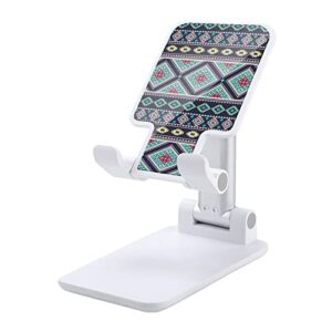 african aztec tribal stripe foldable desktop cell phone holder portable adjustable stand for travel desk accessories