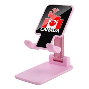 canada moose flag foldable desktop cell phone holder portable adjustable stand for travel desk accessories