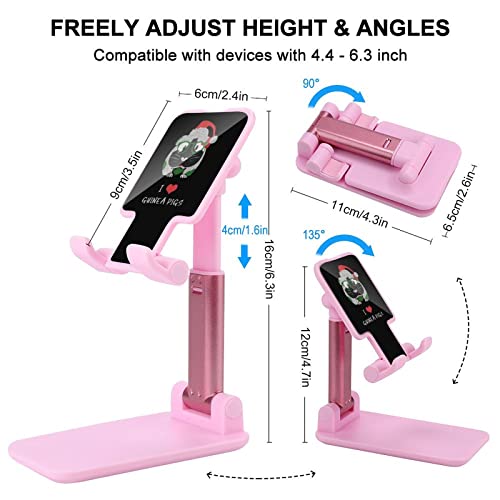 Guinea Pig Foldable Desktop Cell Phone Holder Portable Adjustable Stand for Travel Desk Accessories