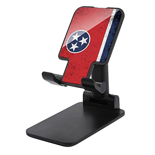 Tennessee State Flag Foldable Desktop Cell Phone Holder Portable Adjustable Stand for Travel Desk Accessories