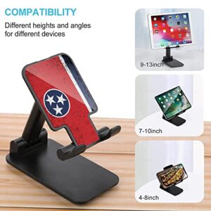 Tennessee State Flag Foldable Desktop Cell Phone Holder Portable Adjustable Stand for Travel Desk Accessories