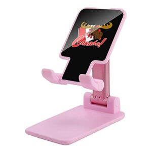 canadian moose foldable desktop cell phone holder portable adjustable stand for travel desk accessories