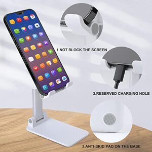 Colorful Skull Cool Foldable Desktop Cell Phone Holder Portable Adjustable Stand for Travel Desk Accessories