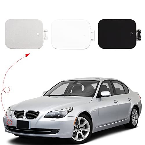 CZShiYue Front Bumper Tow Hook Cover Towing Eye Cap Fit for BMW E60 E61 2008 2009 2010 535i 550i 528i 51117184708 (White, Right Passenger Side)