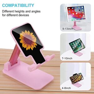 Sunflower Foldable Desktop Cell Phone Holder Portable Adjustable Stand for Travel Desk Accessories